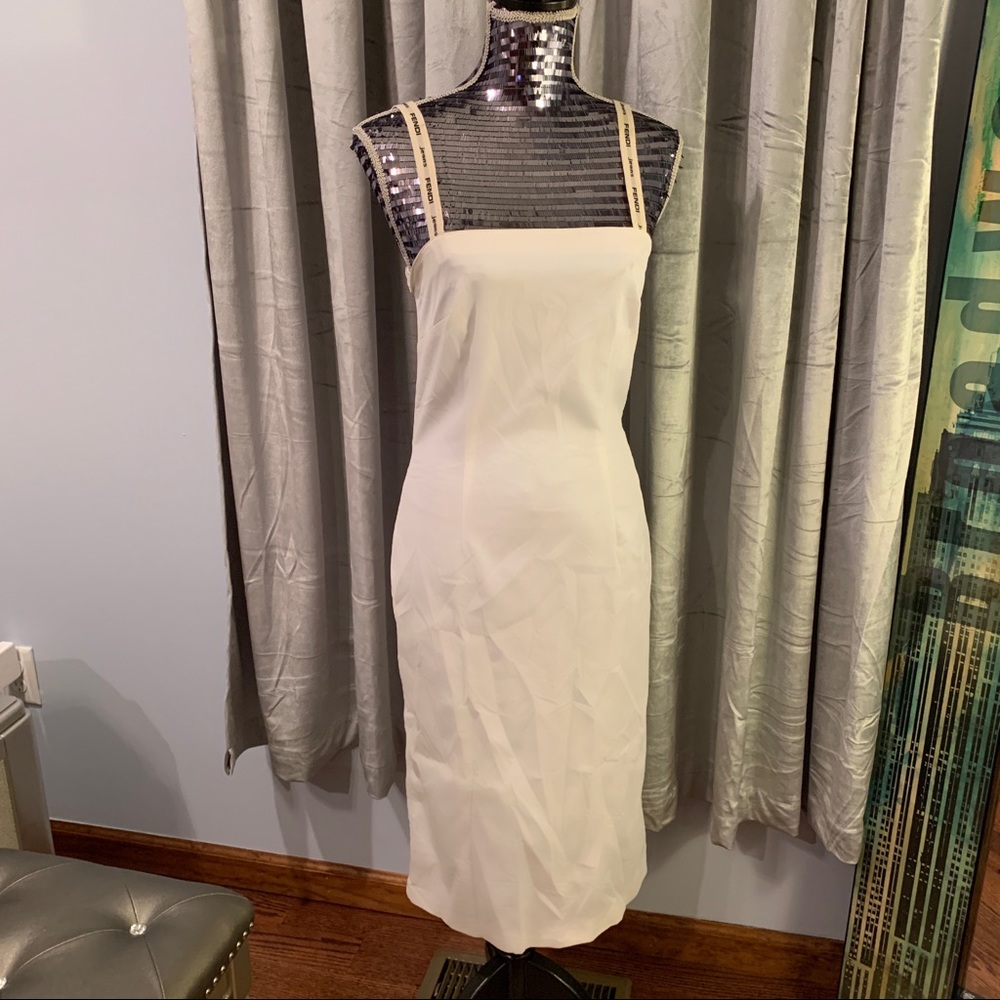 Fendi Vintage White Dress with Labeled Straps